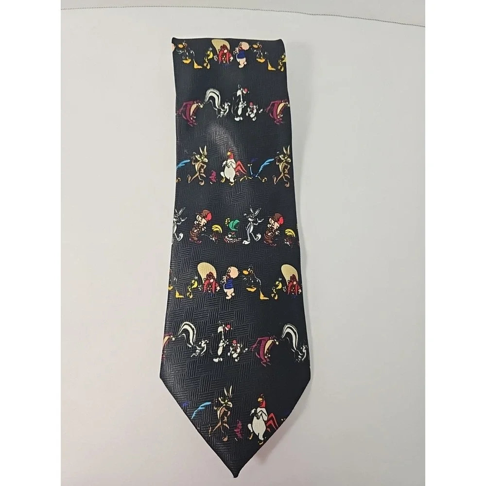 Vintage 1997‎ Looney Tunes MANIA Cartoon Novelty Necktie BUGS BUNNY DAFFY DUCK
